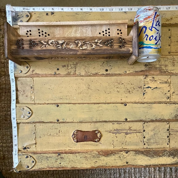 BOHO HOME DECOR CARVED WOODEN MANDALA SAGE INCENSE BURNER HOLDER OR TRINKET BOX - Picture 8 of 11